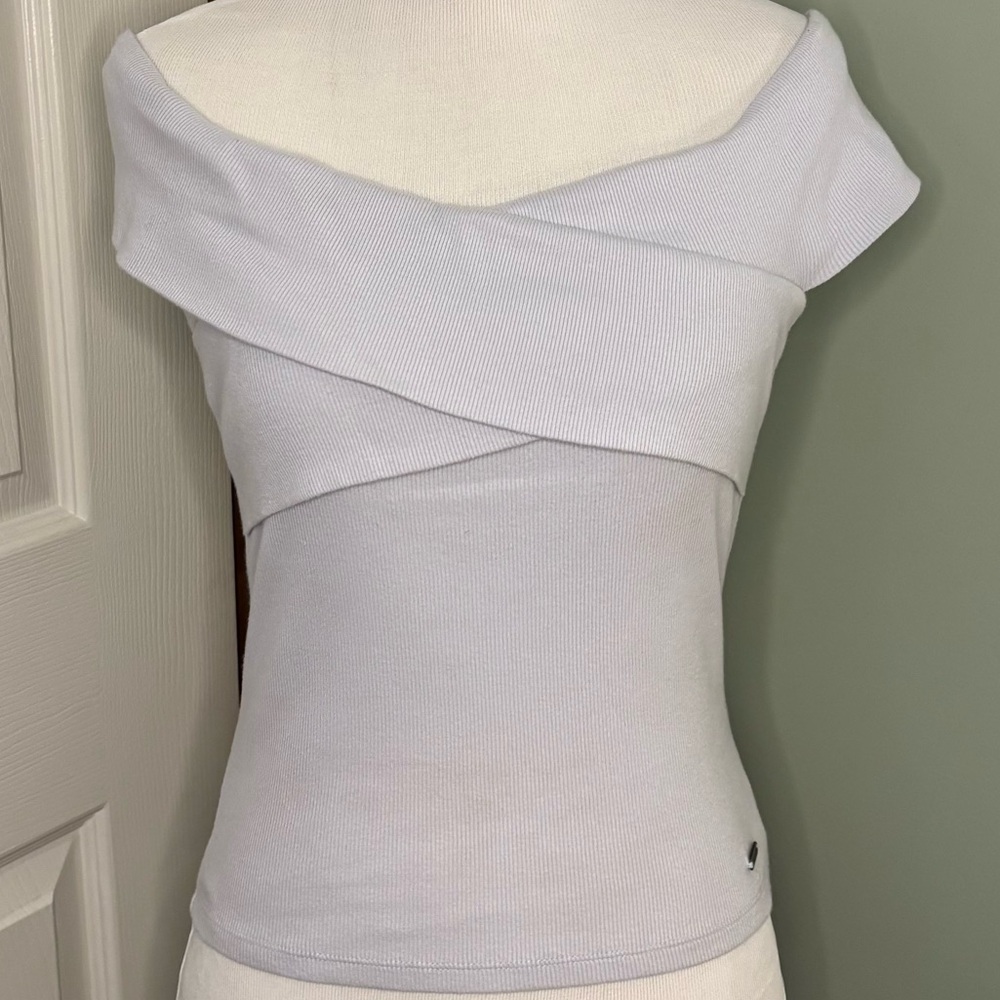 Hollister Off-Shoulder Light Blue Top